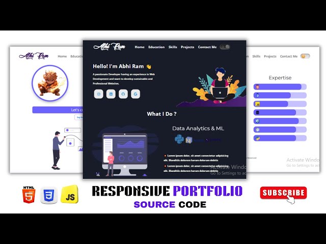 How to Create a Responsive Modern Portfolio Website Using Html CSS JavaScript Beginners to Advanced
