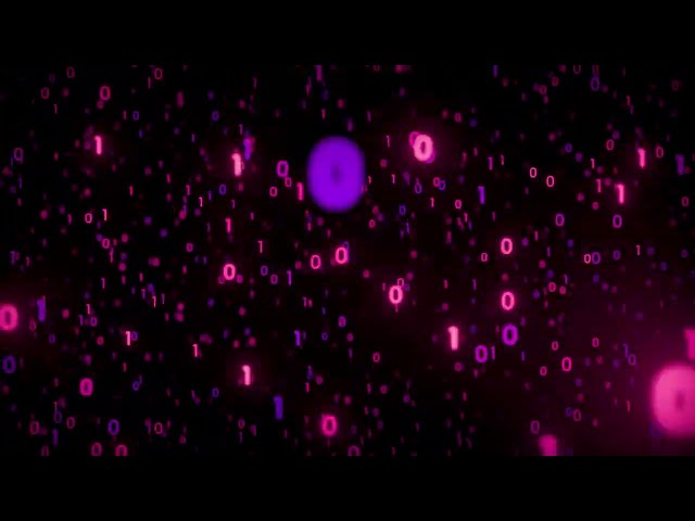 Glowing Binary Code Rain in Digital Space | Futuristic AI Visuals | ZeroLicense Visuals