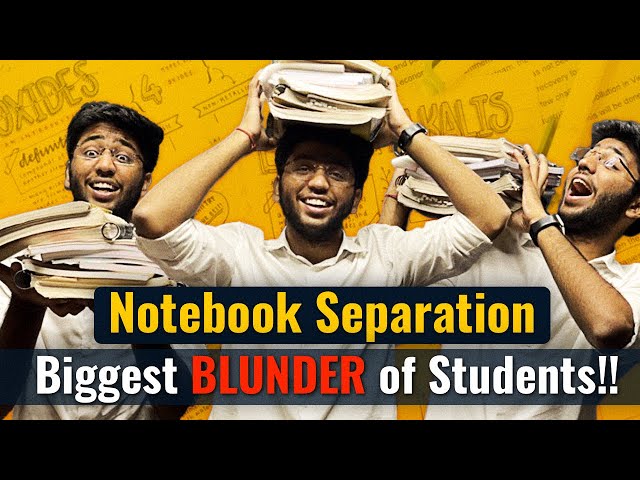 Biggest BLUNDER of Students- Notebook Separation | How to Manage Notes? @ShobhitNirwan17