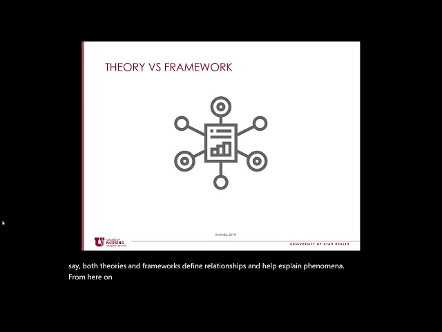 NURS 6880/6881 Rationale - Framework/Model/Theory