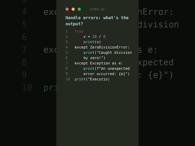 Python Try-Except: Master Error Handling! #PythonTips #Code