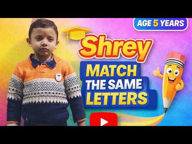 Match The Same Letters | Matching Words for Kids | Age 5 | Matching Words
