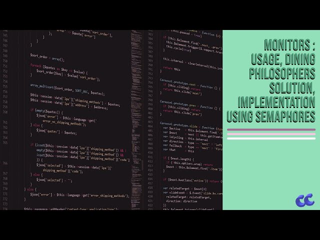 OS 6. Monitors - Usage - Dining Philosophers solution - Implementation using semaphores