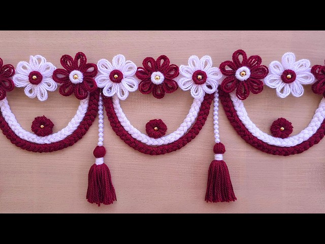 Woolen door toran - door hanging design for home decor - Turn wool into door hanging