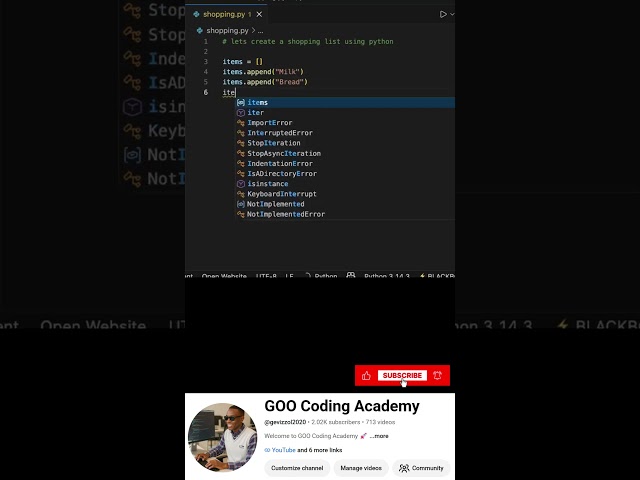 Can You Build a Shopping List with Just Python? 🛒🤯