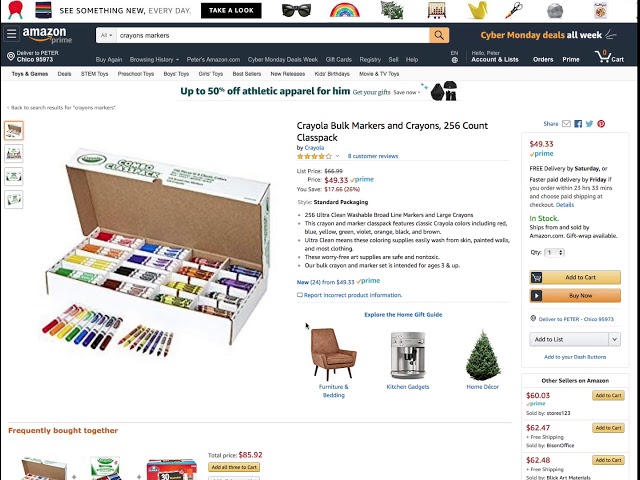 Making a Wishlist on Amazon