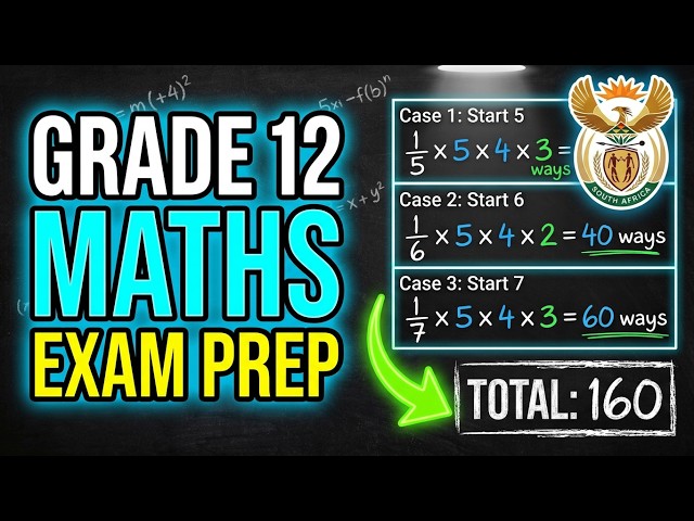Grade 12 Maths | Counting Principles & Probability | NSC November 2016 P1 Q12