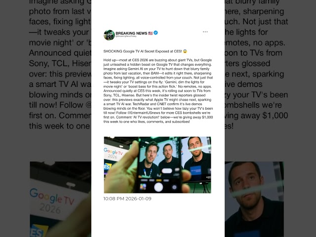 SHOCKING Google TV AI Secret Exposed at CES! 😱