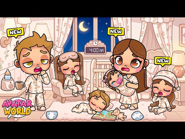 ASI FUE NUESTRA PRIMERA NOCHE EN CASA con MI NUEVA BEBE 😴🌙 en Avatar World