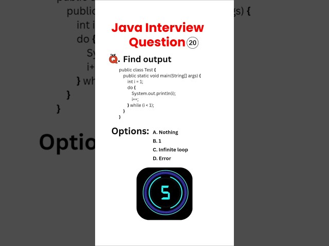 #20 Java Interview Question | Do-While Loop Output Explained