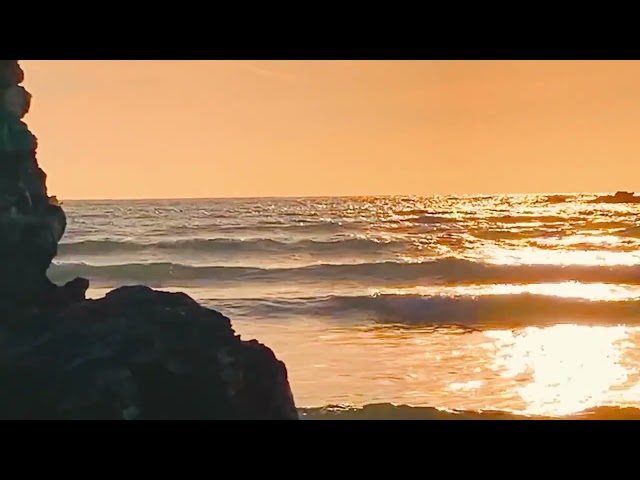 SUNSET in CORNWALL, IN LOVE WITH LIFE.  By ClemCorr.  C and J.