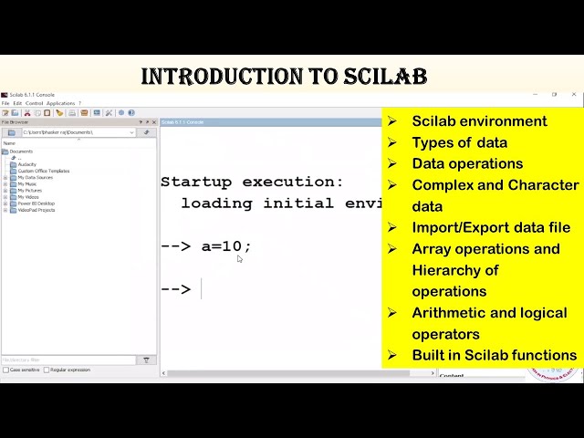 Introduction to SCILAB for beginners (part-1)