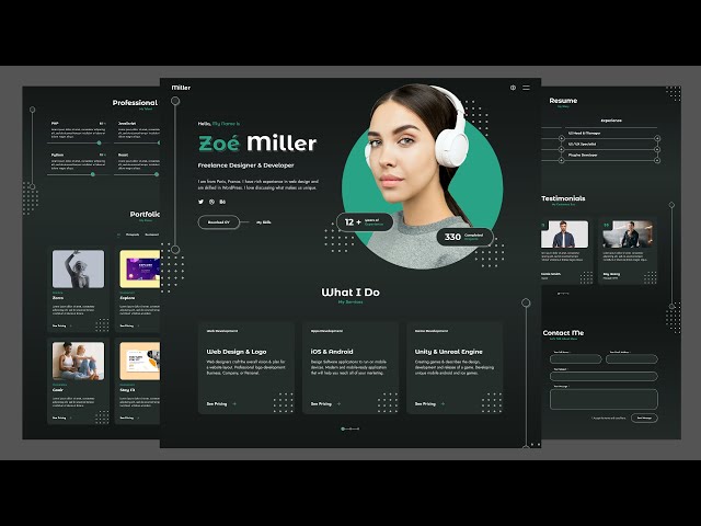 Portfolio Website - Create a Responsive Personal Portfolio Website Using HTML CSS & JavaScript