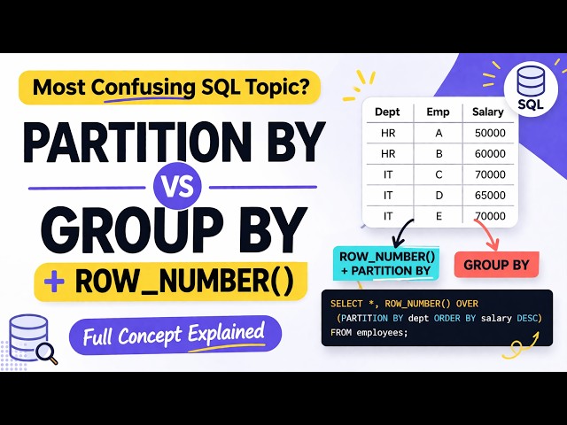 Most Confusing SQL Topic: ROW_NUMBER() + PARTITION BY vs GROUP BY