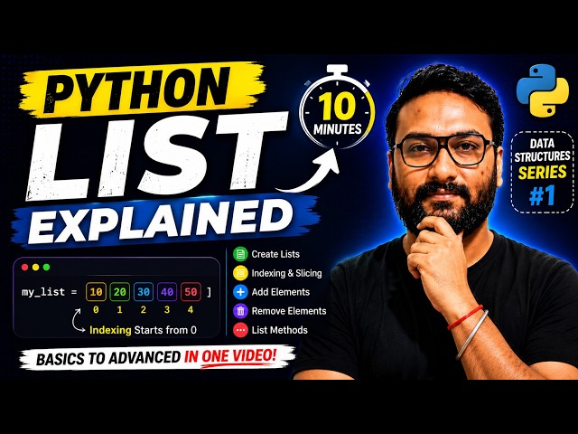 Python List Explained in 10 Minutes 🔥 | Python Data Structures Series