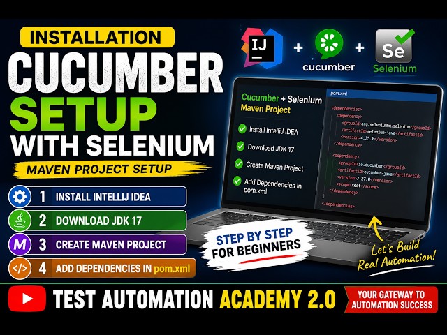 Cucumber with Selenium Java | Complete Setup & Maven Installation for Beginners
