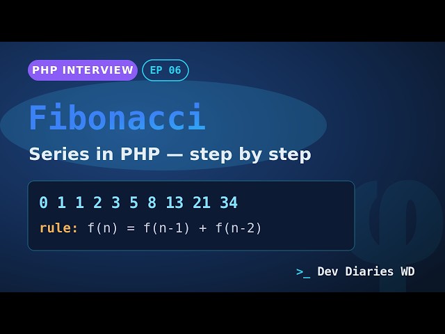 PHP Interview: Fibonacci Series in PHP | Loop Logic