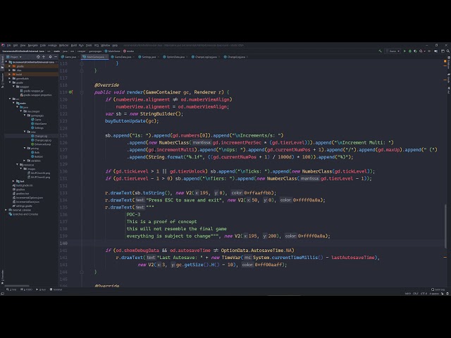 Java Game/GameEngine Coding Timelapse