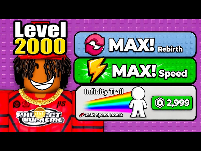 LEVEL 2000 IN ROBLOX +1 SPEED KEYBOARD ESCAPE