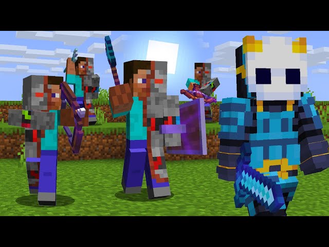 Minecraft Speedrunner VS 10 A.I. Hunters