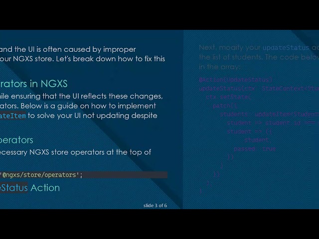 Resolving UI Update Issues in Angular with NGXS and WebSocket