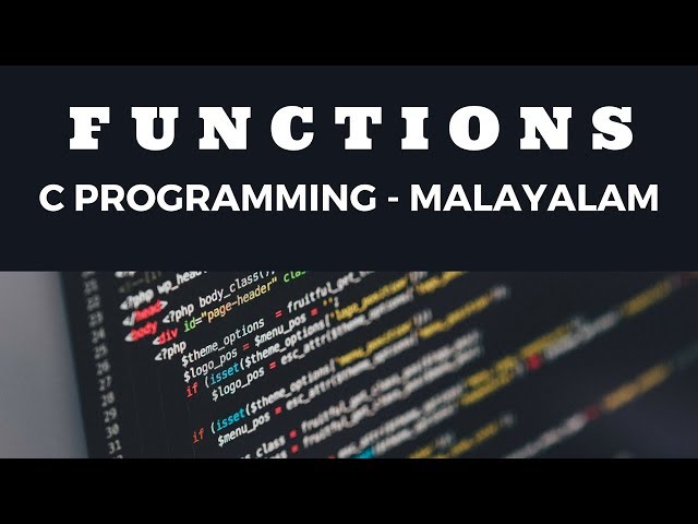 Functions in C |C programming classes for beginners in malayalam|Part 7