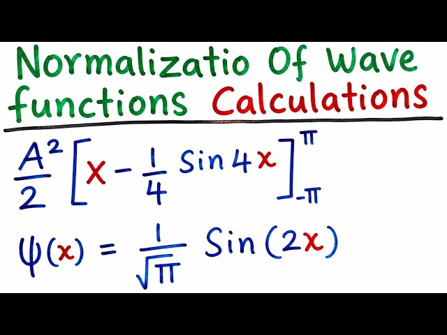 Normalization of the Wave Function | Worked Examples & Exam Questions