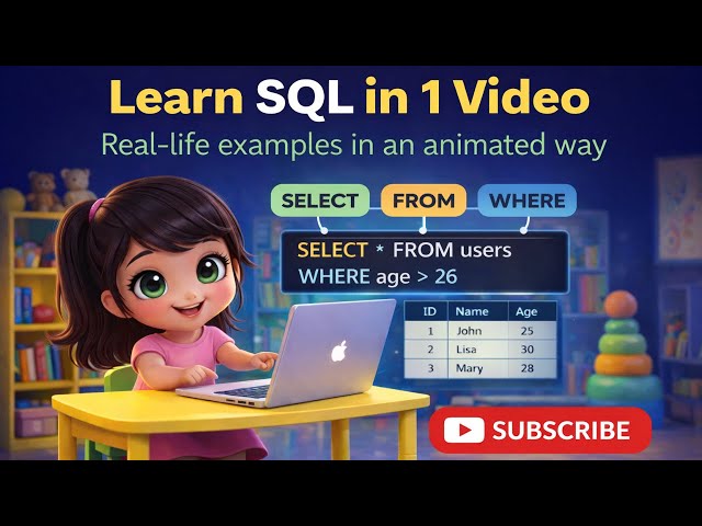 Learn SQL in 1 Video – Animated Explanation with Real-World Examples