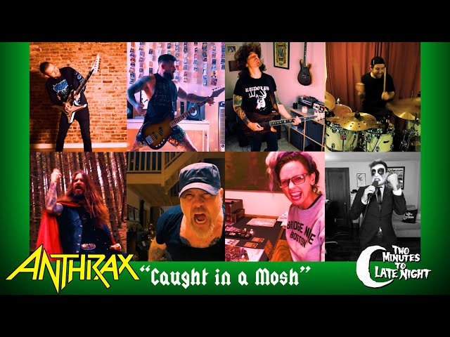 Revocation + Periphery + Carcass + HJELVIK cover Anthrax’s “Caught In A Mosh”