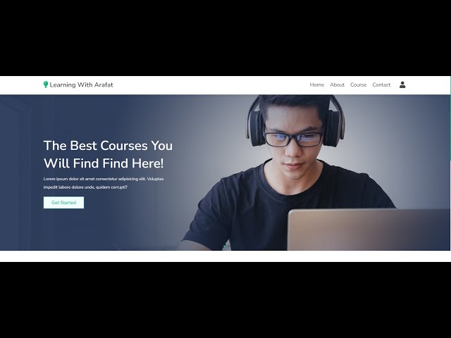 A Responsive Multipage Education Website Design - HTML / CSS /JavaScript From Scratch