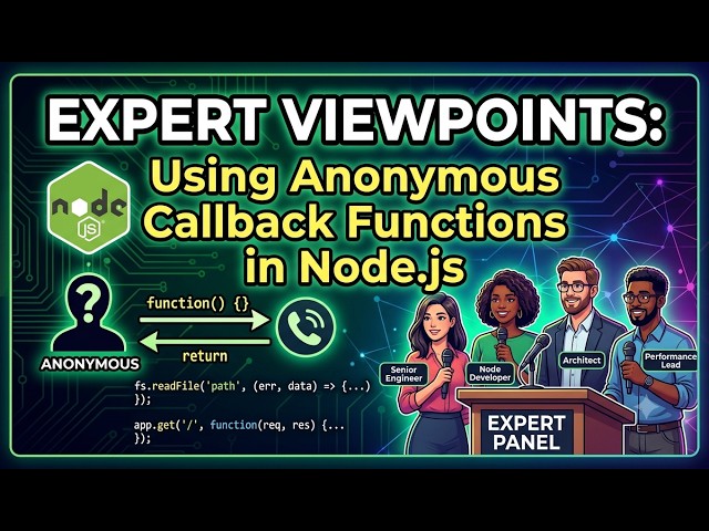 Expert Viewpoints: Using Anonymous Callback Functions in Node.js
