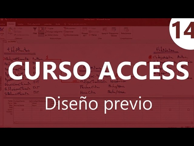 014. Curso de Microsoft Access: Diseño previo de una Base de Datos. 11ª Parte.