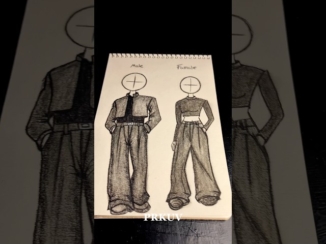 🍿Drawing easy body tutorial✏️ (male and female) #drawing #tutorial #howtodraw #sketch #art #shorts