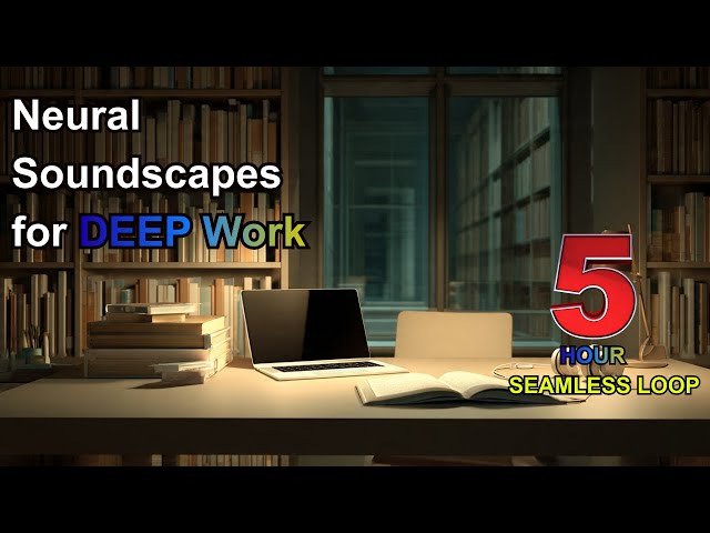 Endless Library Ambiance: 5 HOURS of Focus Music with Binaural Beats & Theta Waves