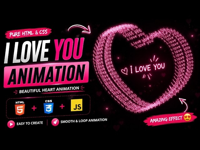 Create I Love You Animation with HTML CSS & JavaScript ❤️
