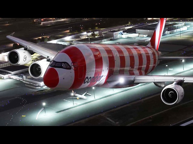 Condor Airlines A380 (Fictional Livery) – Frankfurt Airport Takeoff[4K]