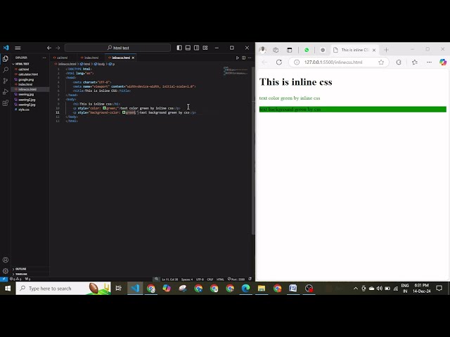 What is Inline CSS for Styling ?