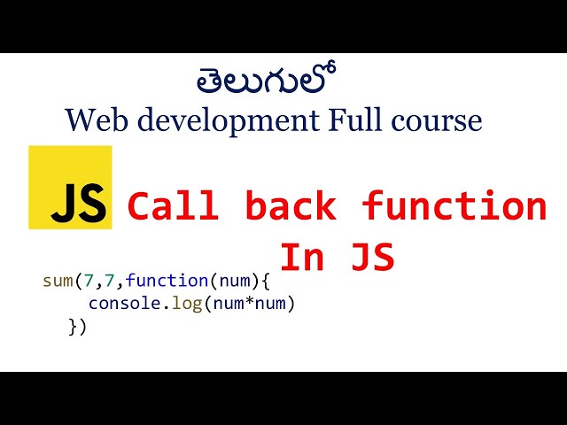Call back function in JavaScript | JavaScript callback function | JavaScript tutorials for beginners