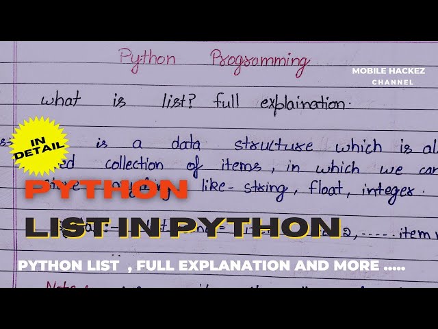 List in python || python list || #list #python