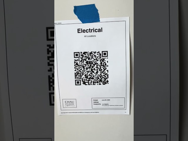 Share live project specs with a QR Code