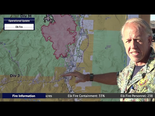 Operational Update for the Elk Fire for Saturday, 08/22/2026. (Last Ops Video)