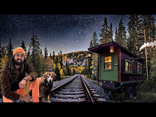 Cold Night on an ABANDONED RAILROAD in my ATV Camper!