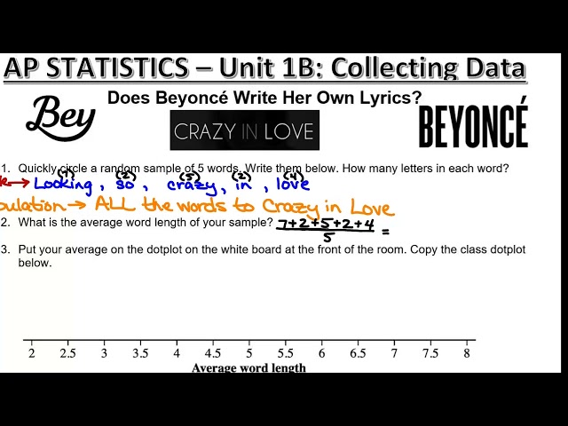 AP Statistics Thursday 8-27 Simple Random Sample