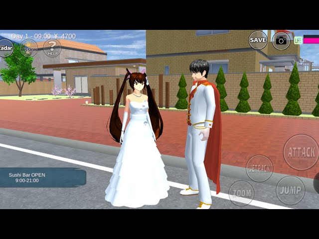Sakura school: Sakura wedding love story: Sakura school simulator part 20