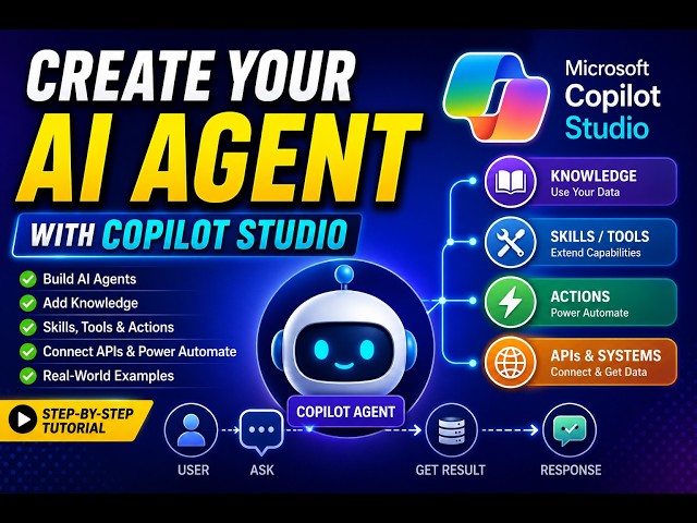 Microsoft Copilot Agents Tutorial 2026 | Create AI Agent, Skills, Tools & Actions Step-by-Step