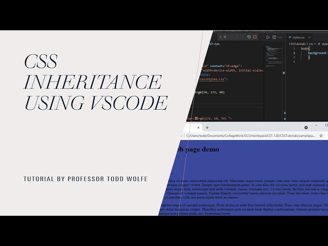 VSCode Tutorial: Cascading Stylesheets (CSS) Inheritance