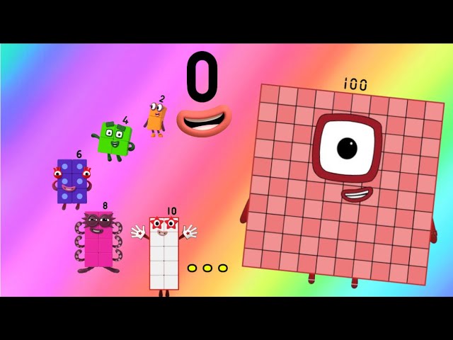 EVEN NUMBERBLOCKS COUNTING FROM ZERO TO ONE HUNDRED 0 - 100 | LEARN TO COUNT BY TWOS | hello george