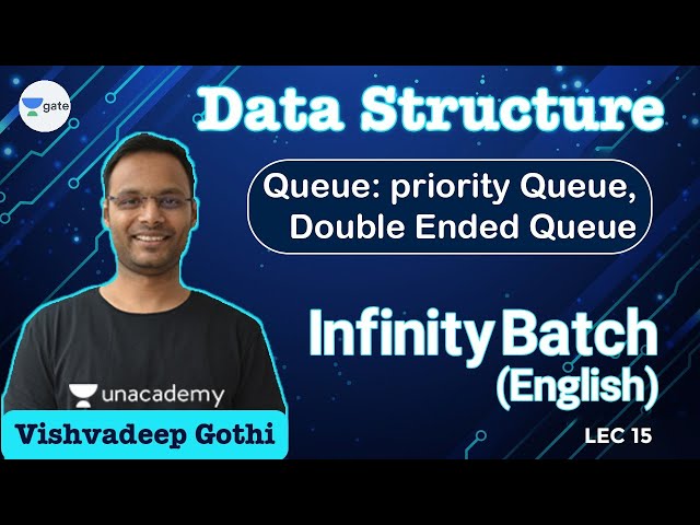 Queue: Priority Queue, Double Ended Queue | L 15 | Data Structure | Infinity Batch | GATE 2022 CSE