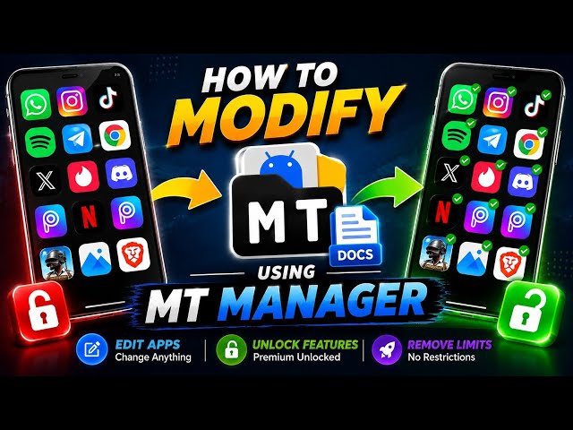 How to modify any android apps using mt manager in 2026