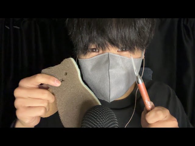 【ASMR】Sponge light and mouth sound ASMR welcome to fall asleep💤😪